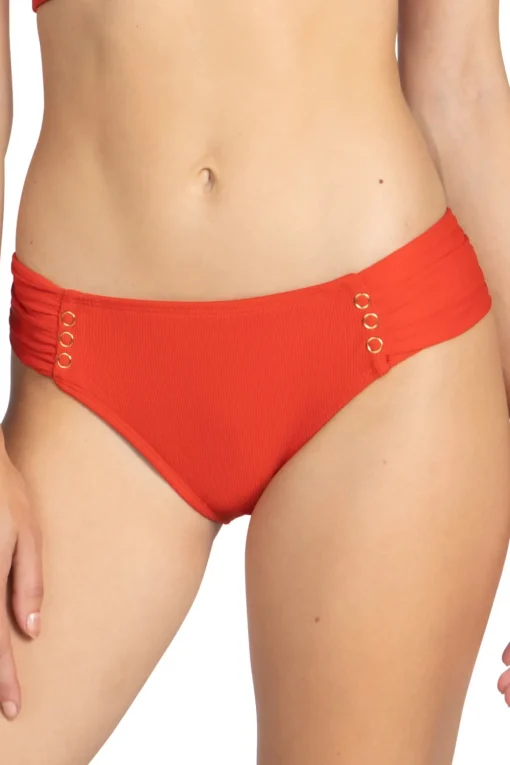 Amy Ribbed Tab Side Hipster Bikini Bottom
