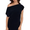 Bateau Asymmetrical Mini Dress