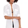 Button Down Camp Shirt Dress