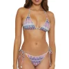 Cheryl Metallic Triangle Bikini Top