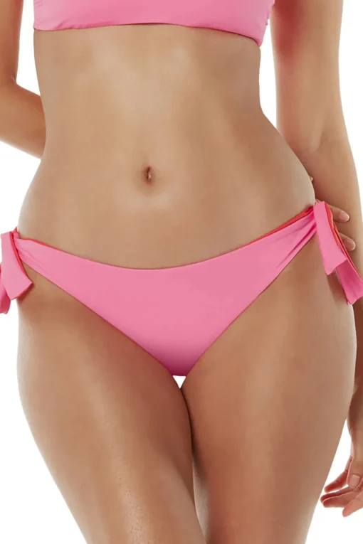 Coral Reversible Tie Side Bikini Bottom