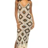 Diamond Crochet Midi Dress