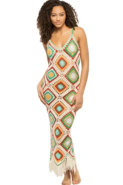 Diamond Crochet Midi Dress