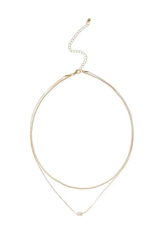 Double Pearl Necklace