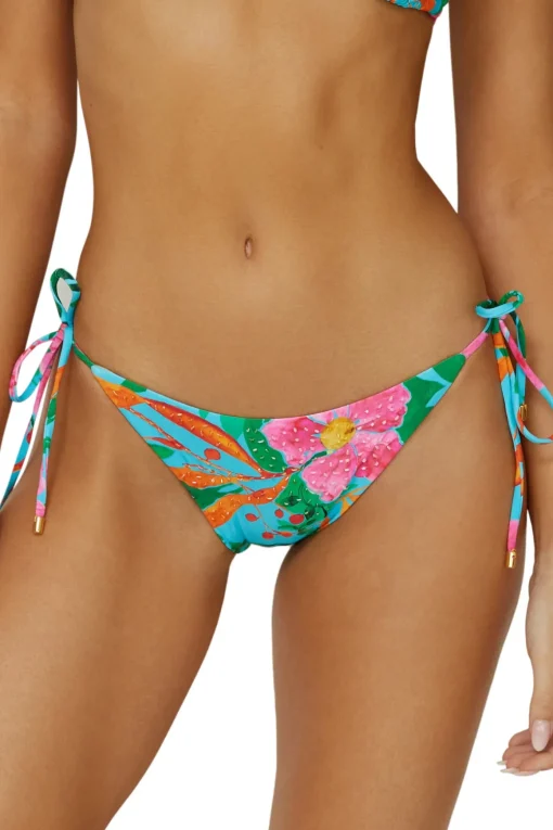 Embroidered Brazilian Bikini Bottom