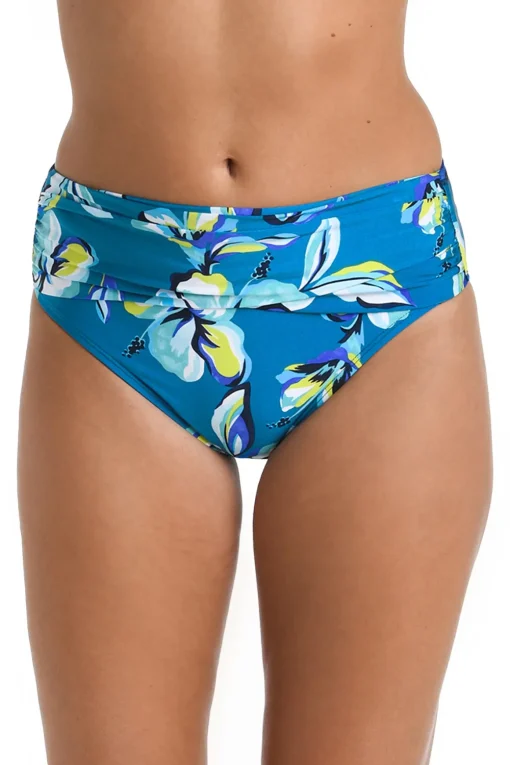 Fiji Tropics Banded High Waist Bikini Bottom