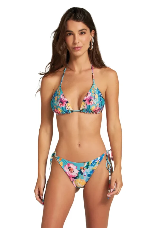 Floral Reversible Triangle Bikini Top