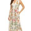 Forest Linen Midi Dress