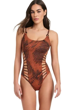 High Contrast One Piece Swimsuit