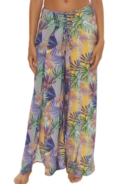 Lace-Up Botanical Pants