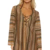 Lace-Up Crochet Tunic