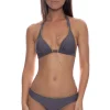 Luxe Stitch Sliding Triangle Halter Bikini Top
