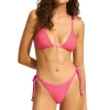 Mesh Effect Triangle Bikini Top