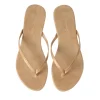Metallic Thong Flip Flops
