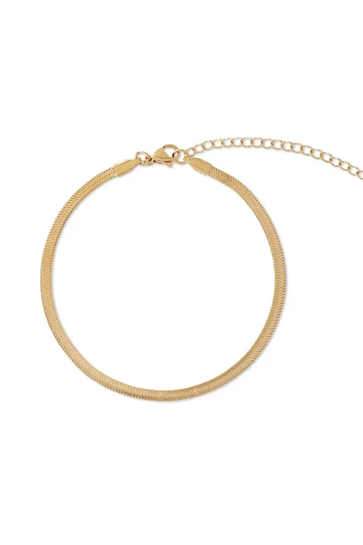 Nic Herringbone Chain Anklet