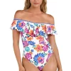 Off Shoulder Bandeau One Piece Swimsuit