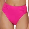 Pleated High Waist Bikini Bottom