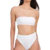 Ribbed Bandeau Bikini Top