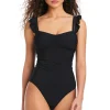 Ruffle Strap Tankini Top