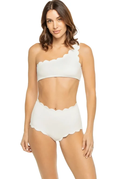 Santa Barbara Scallop Asymmetrical Bikini Top