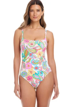 Scoop Neck One Piece Swimsuit