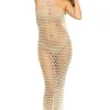 Serene Hand-Crocheted Asymmetrical Maxi Dress