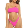 Textured Asymmetrical Ring Bikini Top