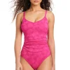 Textured One Piece Swimsuit