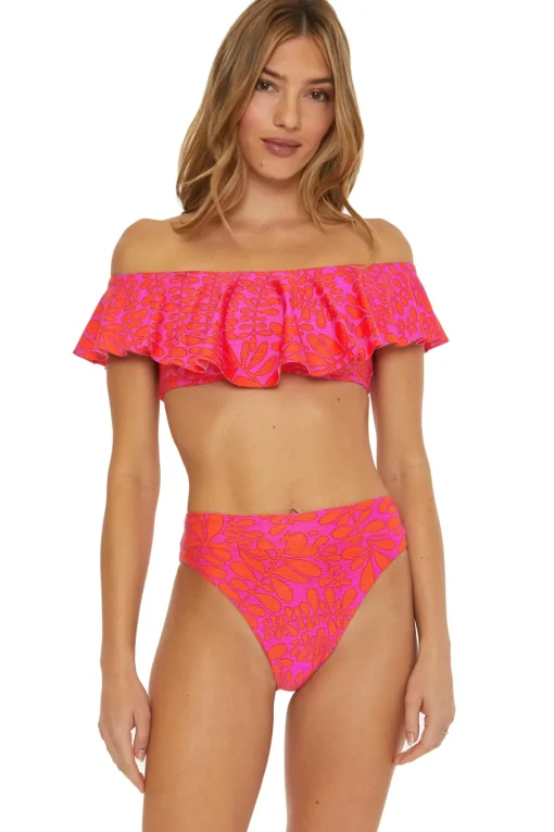 Trellis Off Shoulder Bandeau Bikini Top