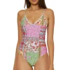 V-Neck One Piece Swimsuit