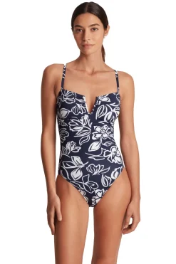 Allora Floral V-Wire One Piece Swimsuit