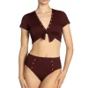 Amy Ribbed Raglan Bikini Top