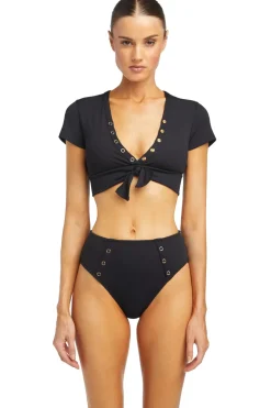 Amy Ribbed Raglan Bikini Top