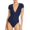Amy Ribbed Raglan One Piece Swimsuit