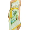 Asymmetrical Multi-Way Scarf Midi Dress
