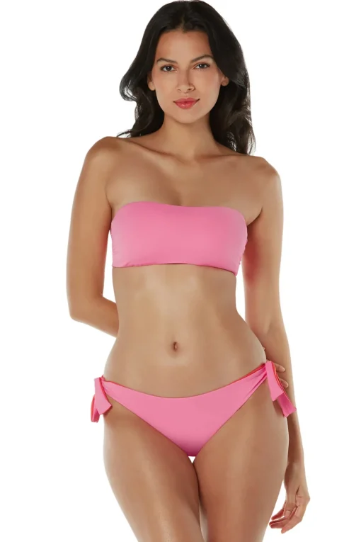 Coral Bandeau Bikini Top