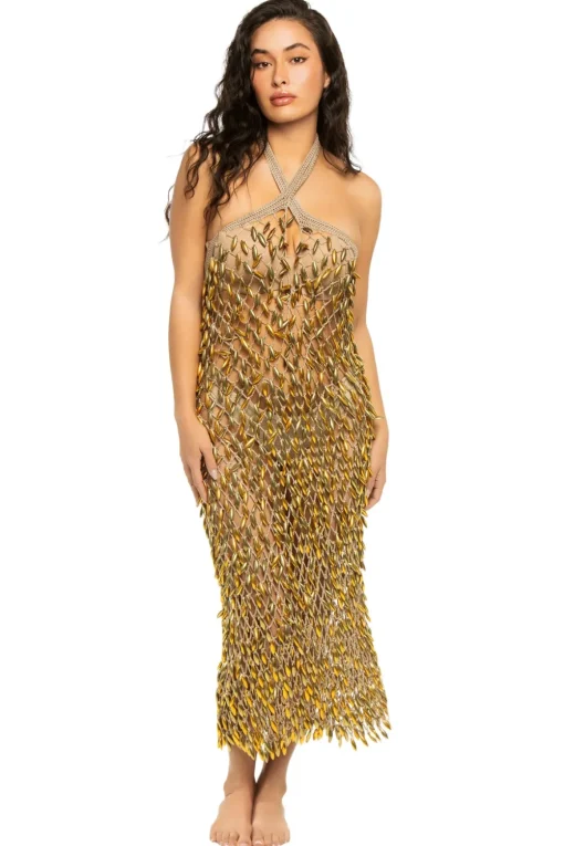 Crochet Beaded Convertible Dress