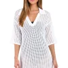 Crochet V-Neck Cover Tunic