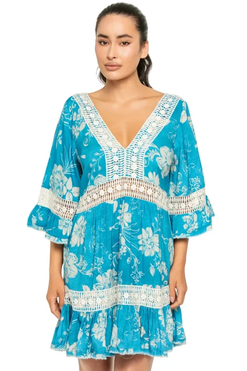 Deep V-Neck Mini Dress