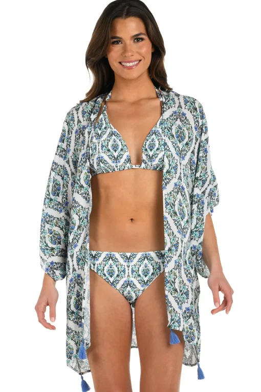 Deja- Blue Open Kimono