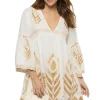 Embroidered Metallic Mini Dress