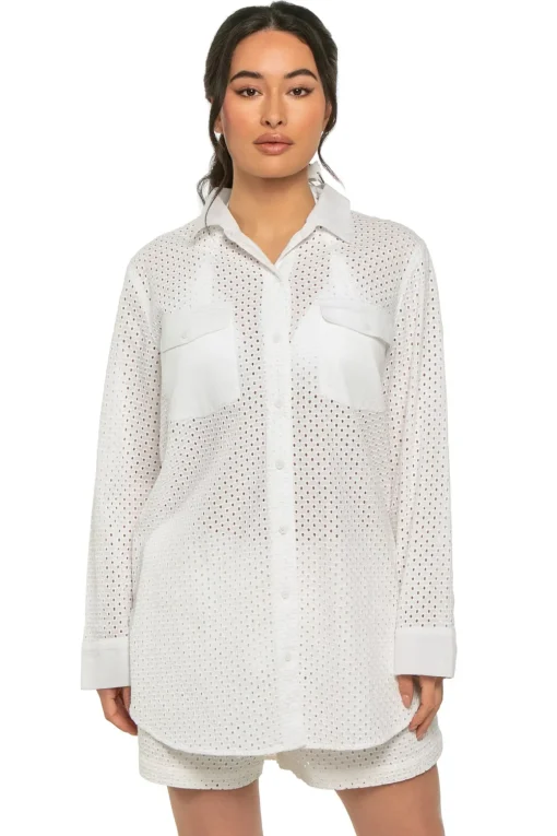 Eyelet Cove Boyfriend Shirt