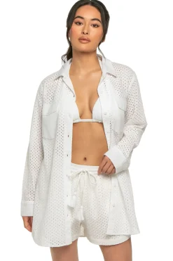 Eyelet Cove Boyfriend Shirt