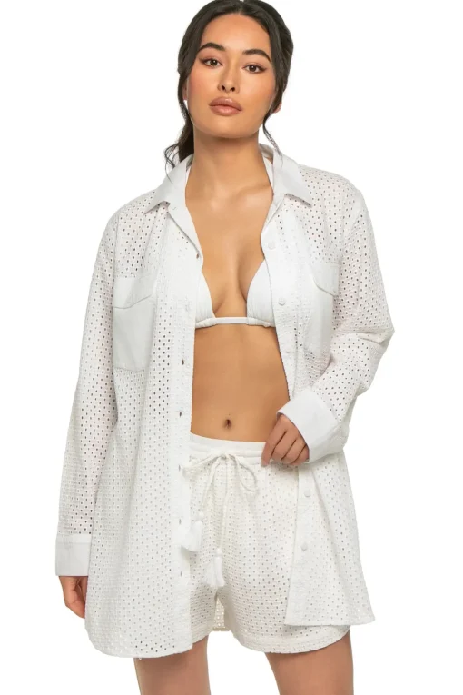 Eyelet Cove Boyfriend Shirt
