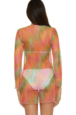 Fishnet Long Sleeve Kimono