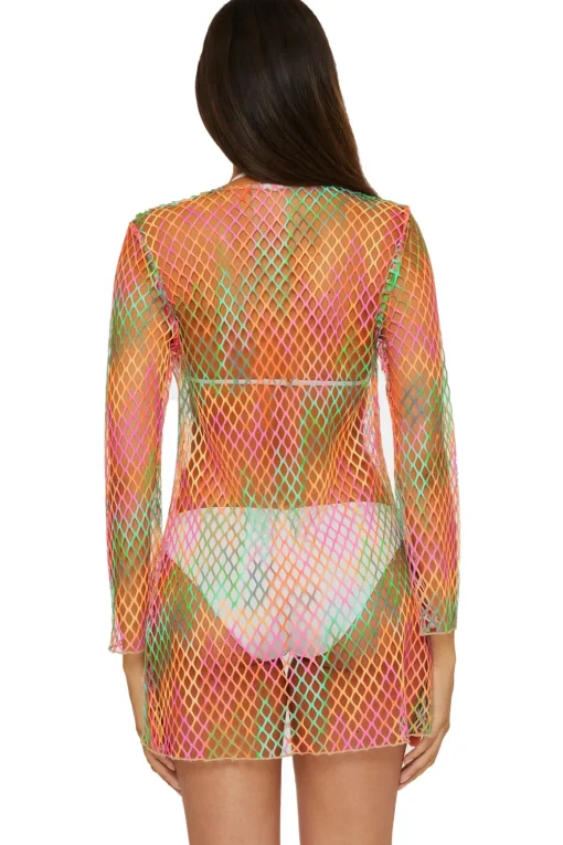 Fishnet Long Sleeve Kimono