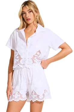 Flora Cropped Button Up Shirt
