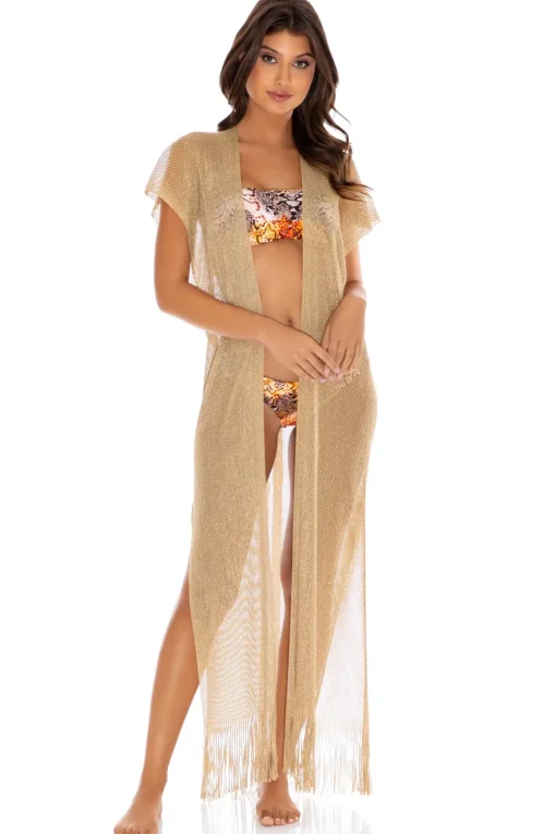 Fringe Long Kimono
