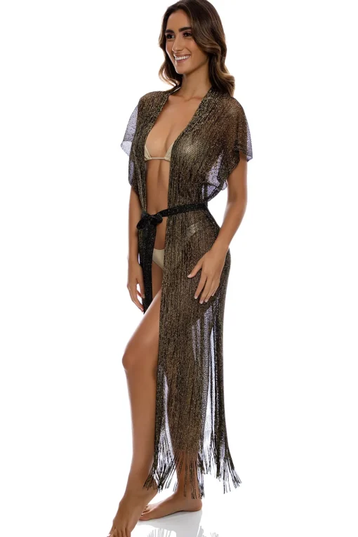 Fringe Long Kimono