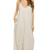 Geometric Metallic Maxi Bubble Dress
